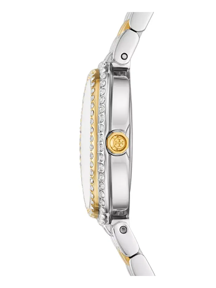 Женские часы The Oval с двухцветным браслетом из нержавеющей стали, 28 мм Tory Burch — изображение 2 из 3