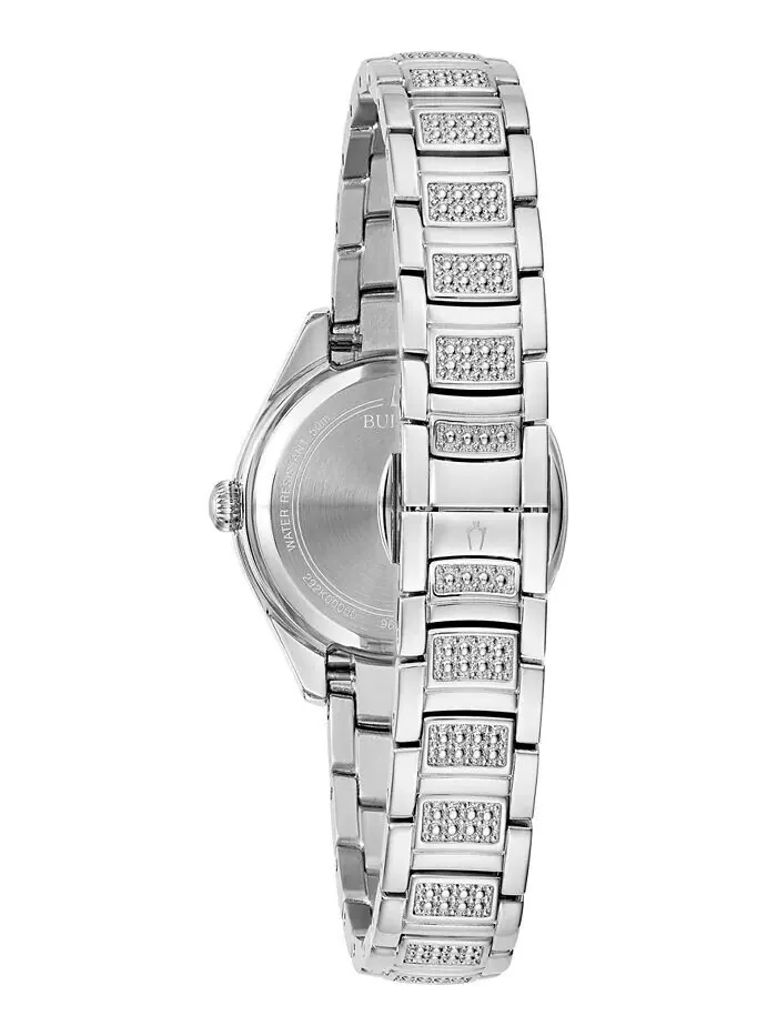 Женские часы-браслет из нержавеющей стали с кристаллами, 29 мм Bulova — изображение 3 из 3