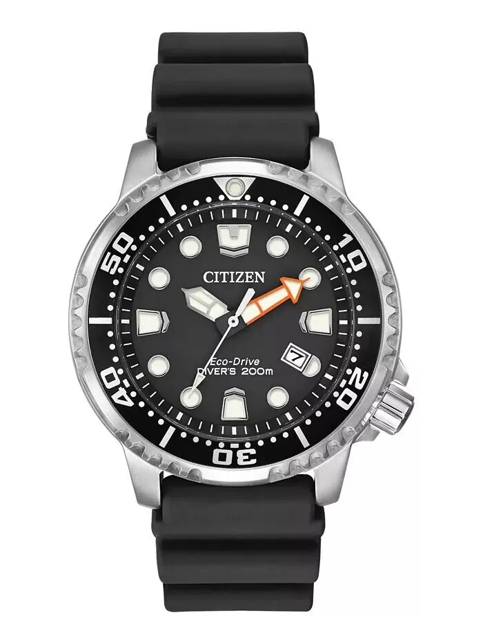 Мужские часы Eco-Drive Promaster Dive с черным каучуковым ремешком, 44 мм Citizen — изображение 1 из 3