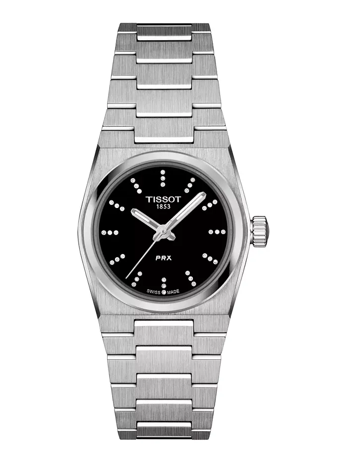 Женские часы Swiss PRX Diamond (1/20 ct. t.w.) из нержавеющей стали с браслетом, 25 мм Tissot — изображение 1 из 4