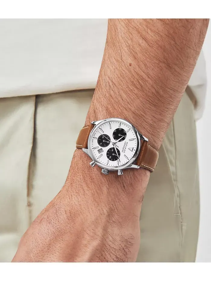 Мужские наручные часы Heritage Cognac Brown с ремешком из натуральной кожи, 43 мм Movado — изображение 5 из 5