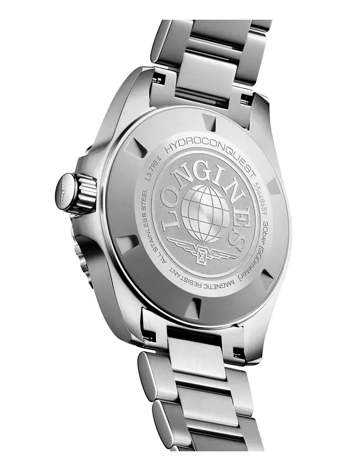 Мужские автоматические часы Swiss HydroConquest GMT на стальном браслете, 41 мм Longines — изображение 3 из 3