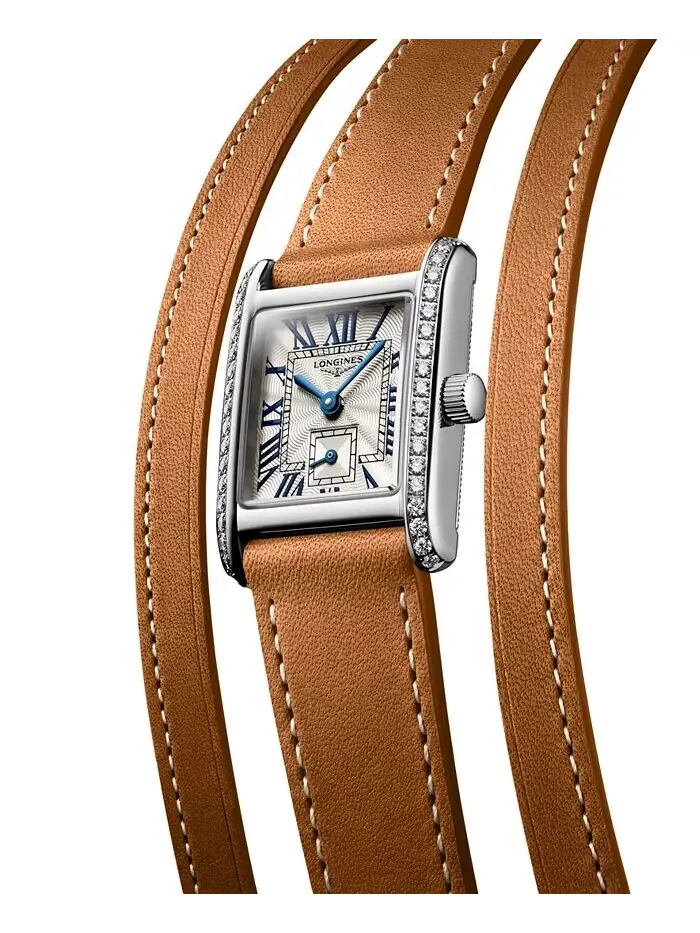 Женские швейцарские мини-часы Dolcevita Diamond (3/8 карата t.w.), коричневые, с тремя рядами — изображение 2 из 3