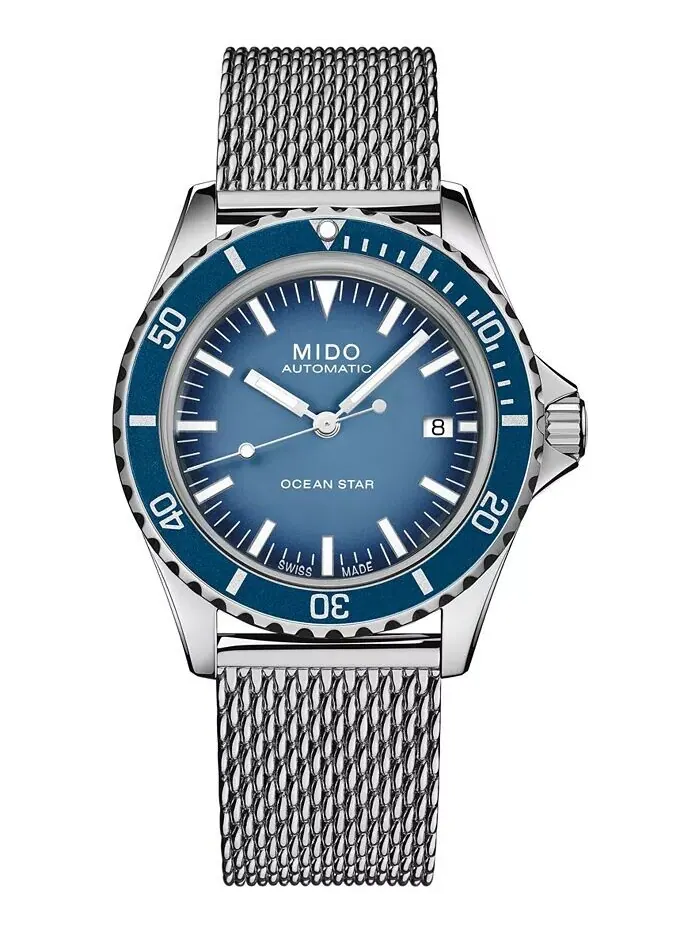 Швейцарские автоматические часы унисекс Ocean Star Tribute из нержавеющей стали с сетчатым — изображение 1 из 4