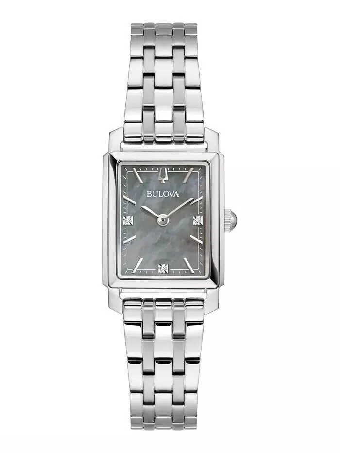 Женские часы Sutton Diamond Accent из нержавеющей стали с браслетом, 21 мм Bulova — изображение 1 из 4