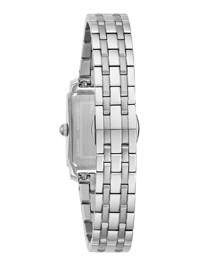 Женские часы Sutton Diamond Accent из нержавеющей стали с браслетом, 21 мм Bulova — изображение 3 из 4