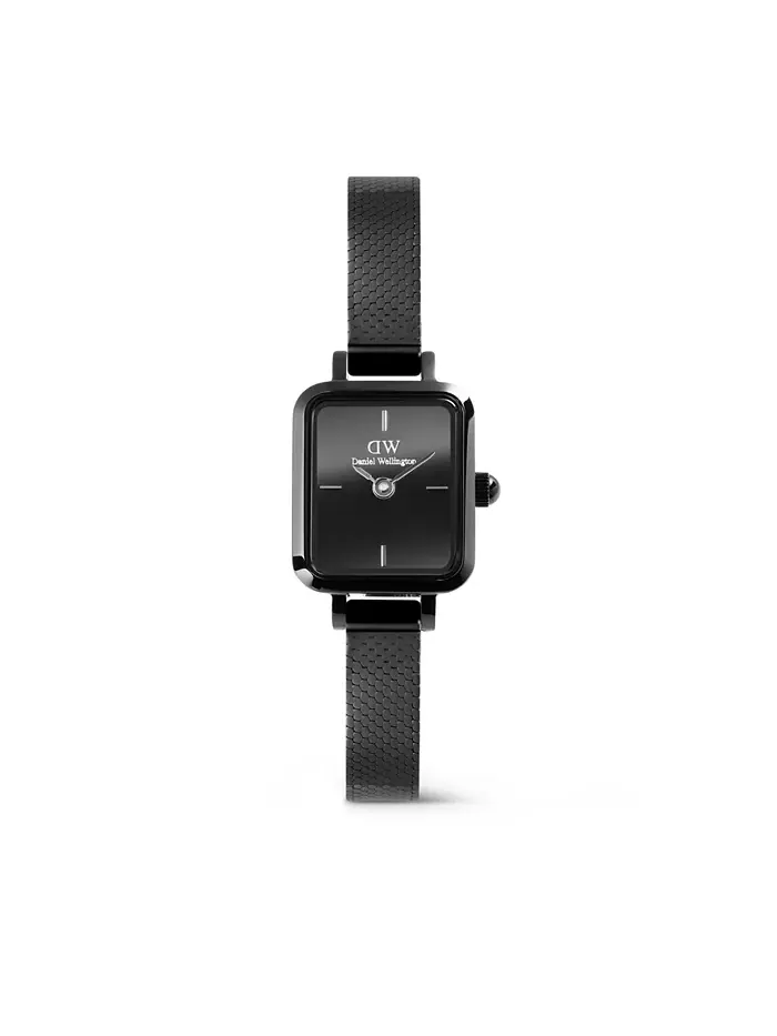 Женские аналоговые часы из черной нержавеющей стали, 16 мм Daniel Wellington