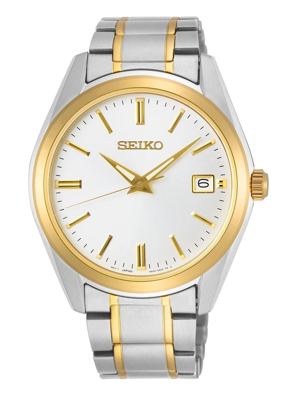 Мужские двухцветные часы-браслет из нержавеющей стали Essentials 40,2 мм Seiko