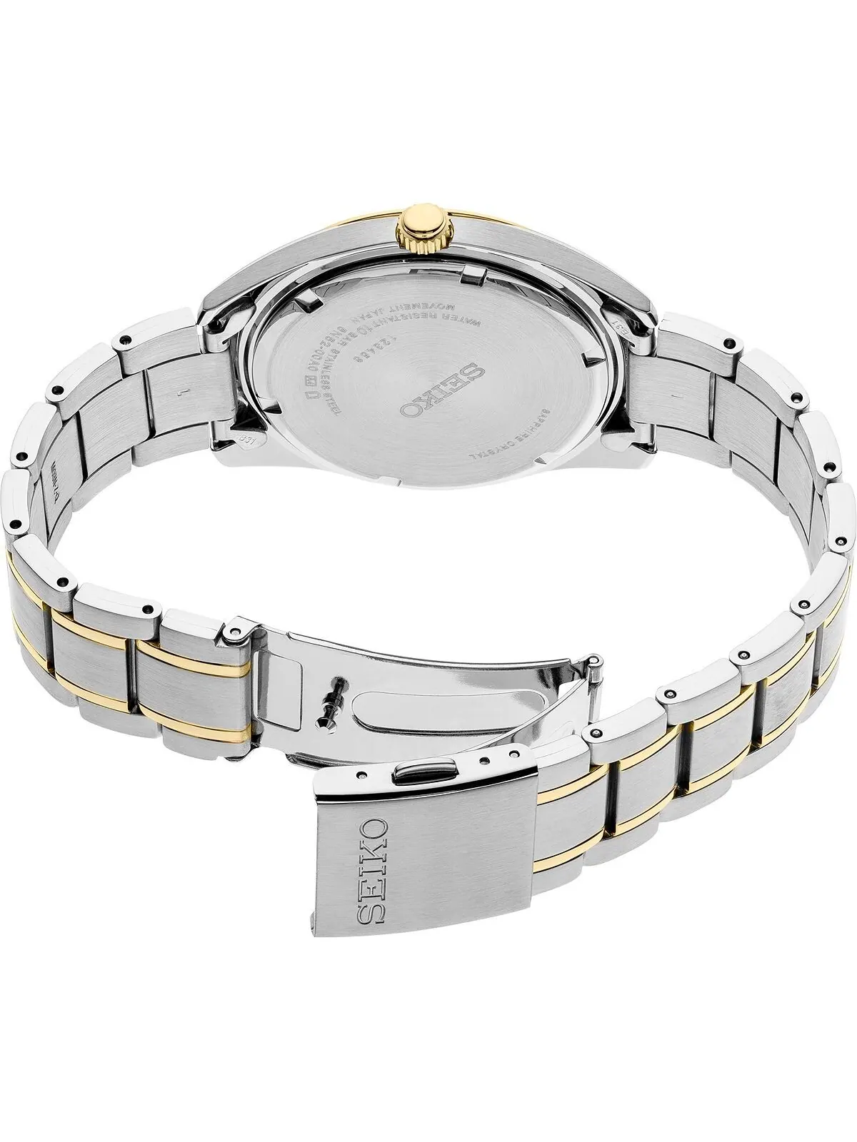 Мужские двухцветные часы-браслет из нержавеющей стали Essentials 40,2 мм Seiko — изображение 3 из 5, оттенок мульти