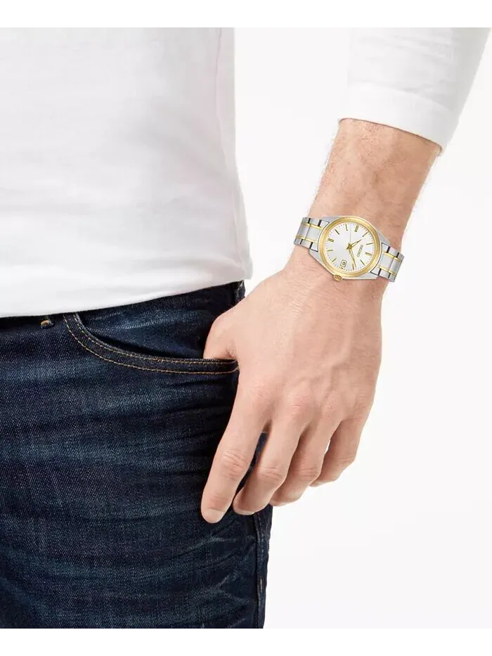 Мужские двухцветные часы-браслет из нержавеющей стали Essentials 40,2 мм Seiko — изображение 4 из 5