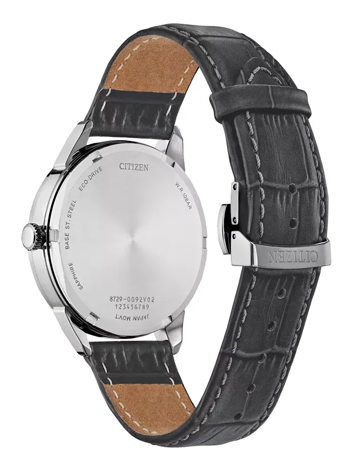 Мужские часы Eco-Drive Rolan с серым кожаным ремешком, 40 мм Citizen — изображение 4 из 5