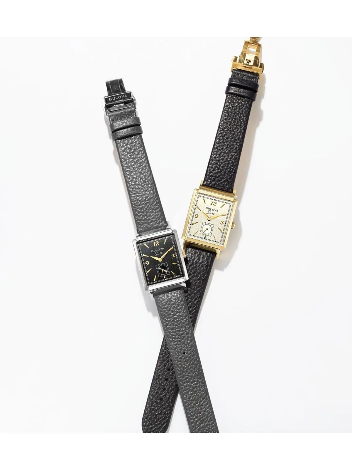 Мужские часы Frank Sinatra My Way с черным кожаным ремешком, 29,5 x 47 мм Bulova — изображение 6 из 15, оттенок белый