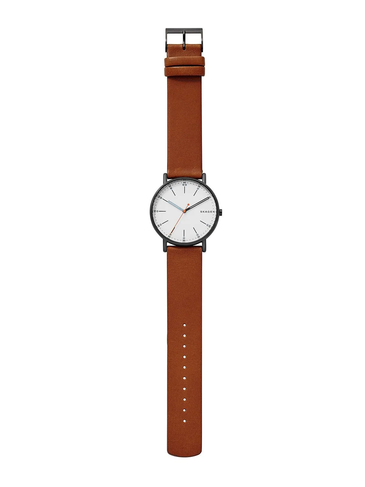 Мужские часы Signatur с коричневым кожаным ремешком 40 мм SKW6374 Skagen — изображение 2 из 4, оттенок коричневый