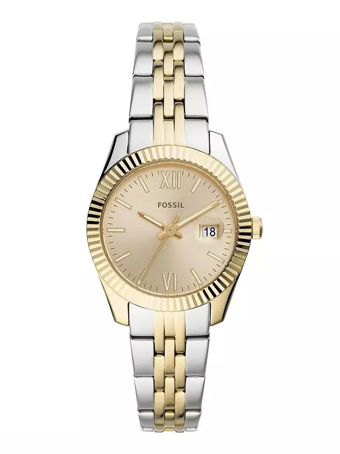 Женские мини-часы Scarlette с двухцветным браслетом, 32 мм Fossil — изображение 1 из 3