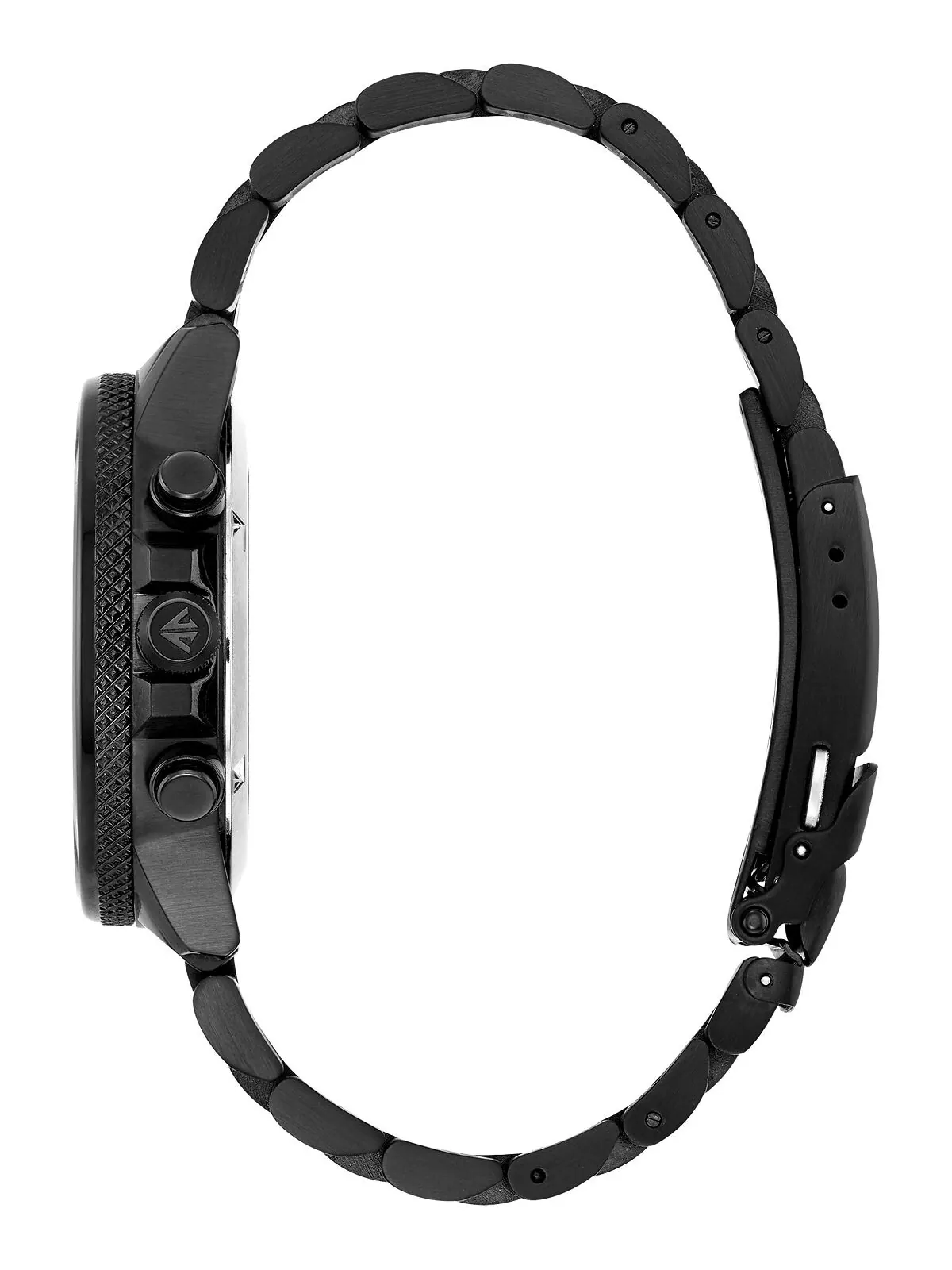Мужские часы с хронографом Eco-Drive Nighthawk, черные часы-браслет из нержавеющей стали с ионным — изображение 3 из 5
