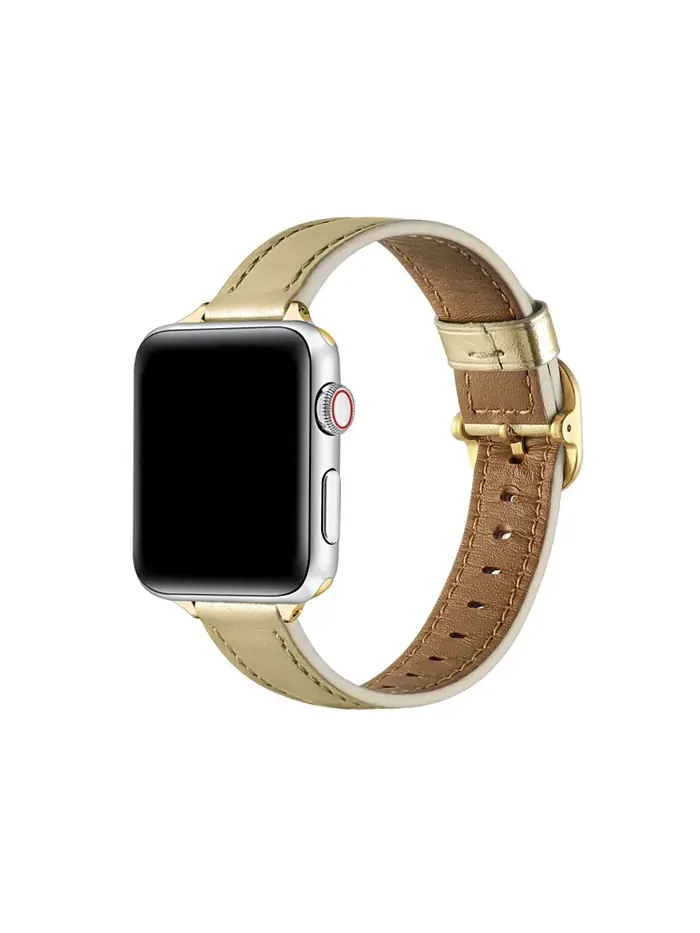 Кармен металлизированный кожаный ремешок для Apple Watch, подходит для всех моделей Apple Watch — изображение 1 из 4