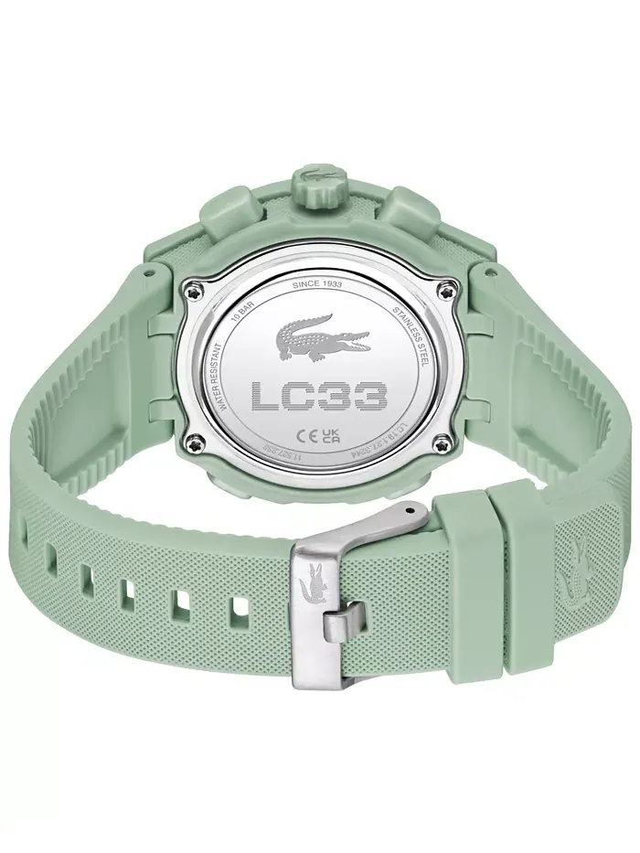 Женские часы LC33 с зеленым силиконовым ремешком, 40 мм Lacoste — изображение 3 из 13