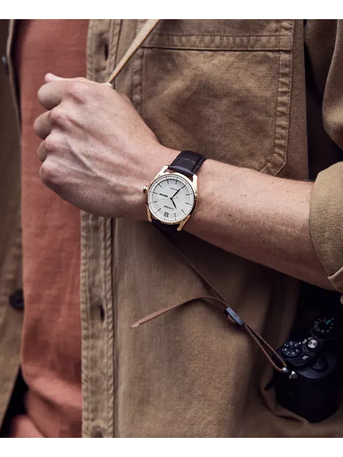 Мужские часы с коричневым кожаным ремешком Eco-Drive, 42 мм Citizen — изображение 4 из 5