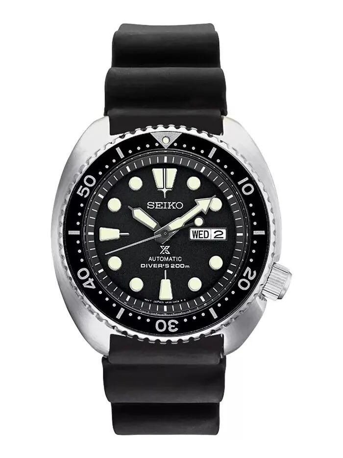 Мужские автоматические часы Prospex Diver, черный силиконовый ремешок, 45 мм Seiko