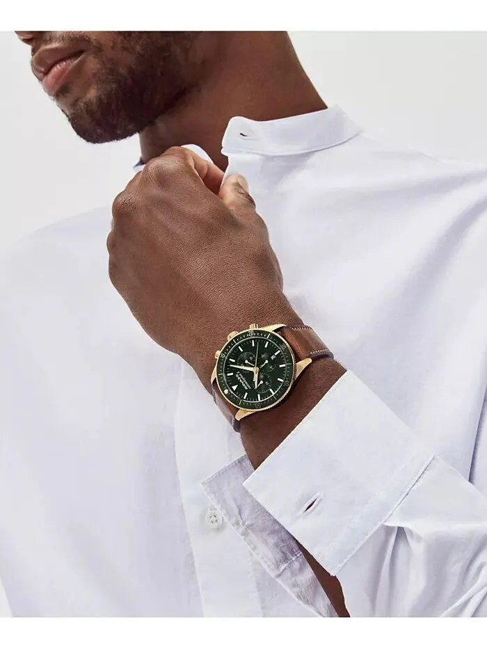 Мужские часы Heritage с коньячным ремешком из натуральной кожи, 42 мм Movado — изображение 4 из 4