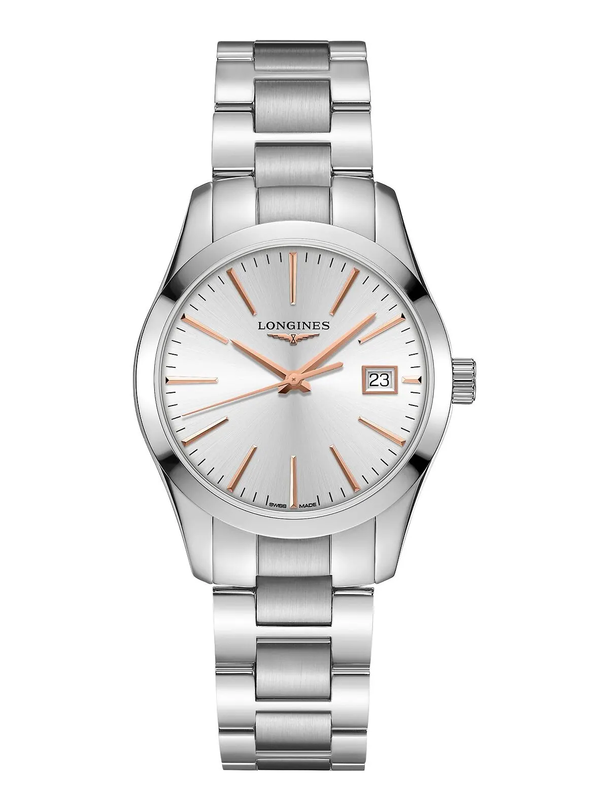 Женские часы Swiss Conquest Classic с браслетом из нержавеющей стали, 34 мм Longines — изображение 1 из 8, оттенок нет цвета