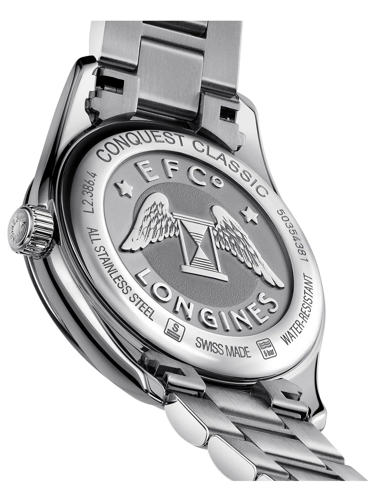 Женские часы Swiss Conquest Classic с браслетом из нержавеющей стали, 34 мм Longines — изображение 4 из 8, оттенок нет цвета