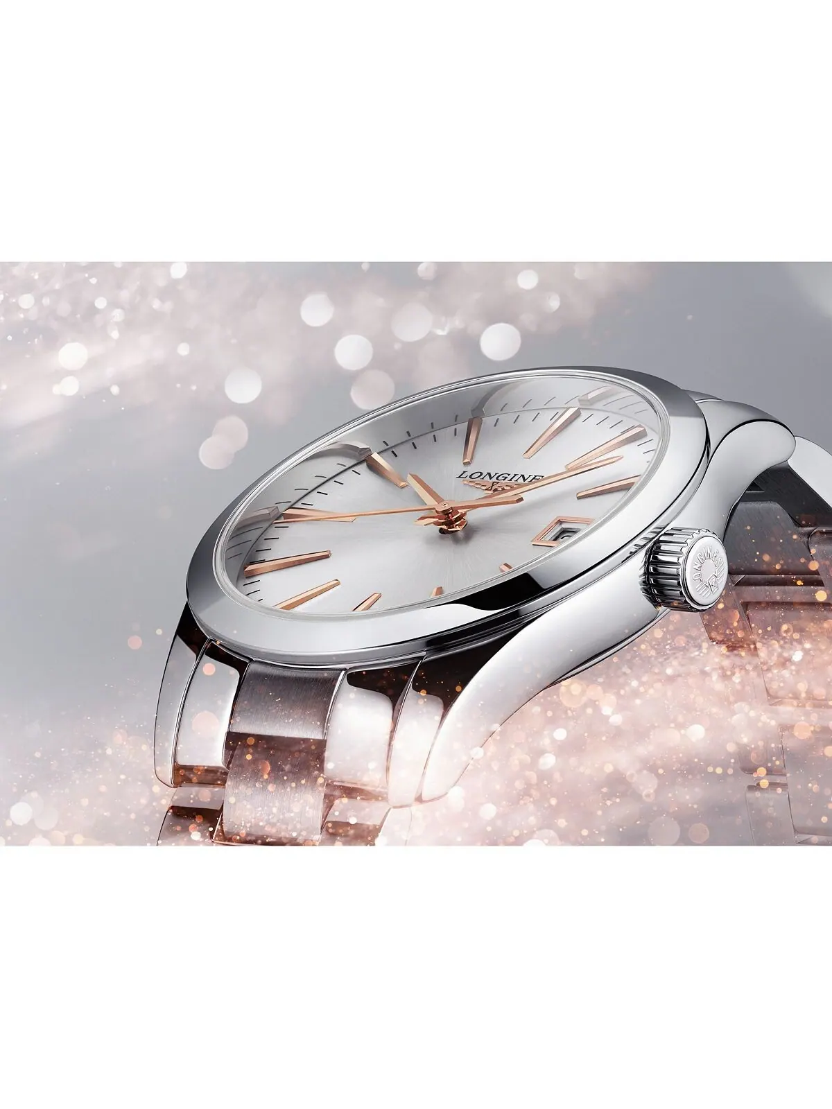 Женские часы Swiss Conquest Classic с браслетом из нержавеющей стали, 34 мм Longines — изображение 6 из 8, оттенок нет цвета