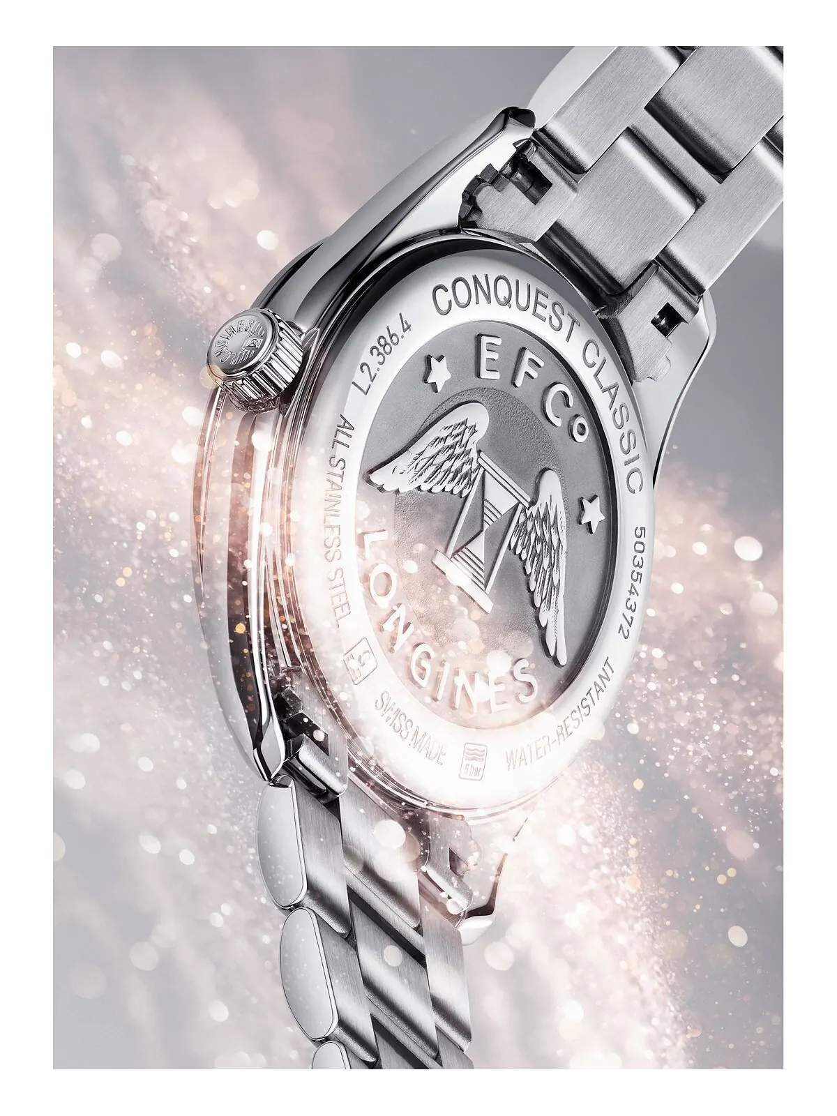 Женские часы Swiss Conquest Classic с браслетом из нержавеющей стали, 34 мм Longines — изображение 7 из 8, оттенок нет цвета