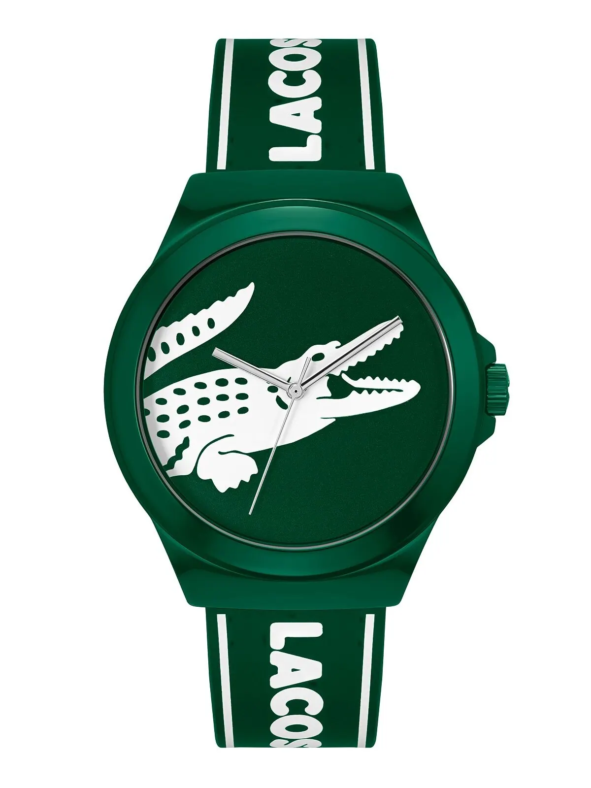 Часы Neocroc унисекс с зеленым силиконовым ремешком, 42 мм Lacoste — изображение 1 из 3, оттенок зеленый