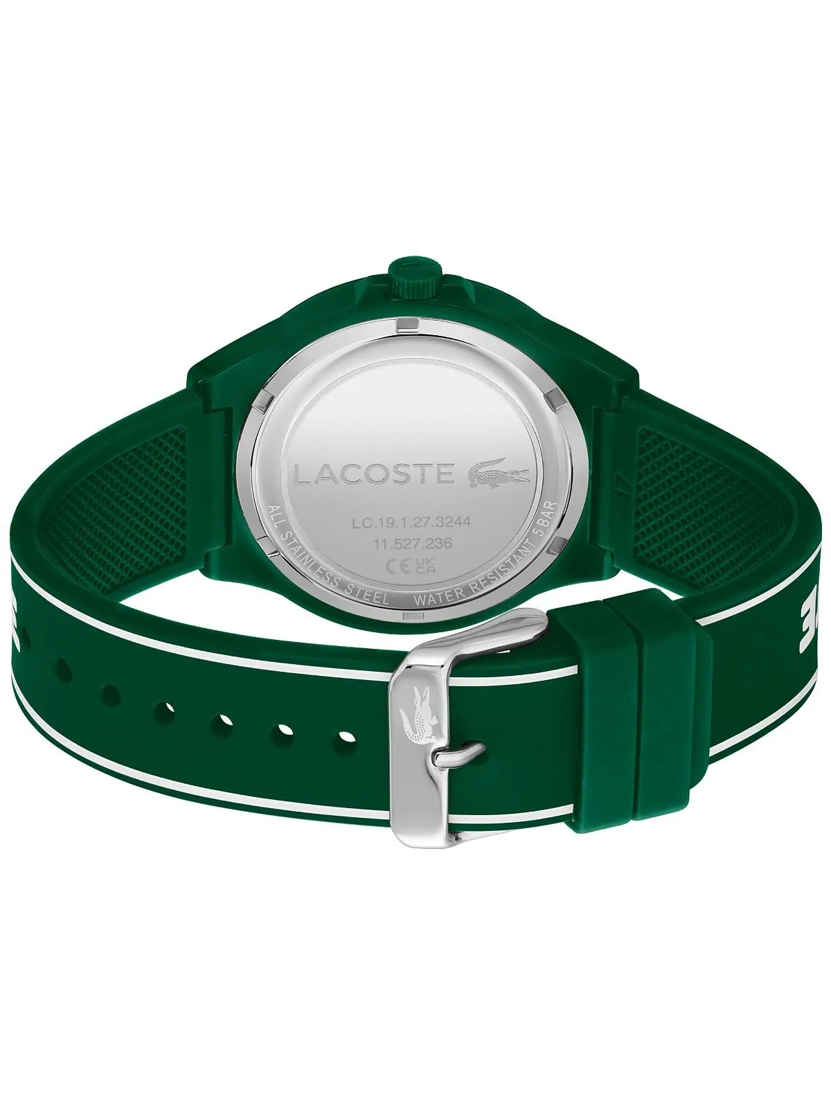 Часы Neocroc унисекс с зеленым силиконовым ремешком, 42 мм Lacoste — изображение 2 из 3, оттенок зеленый
