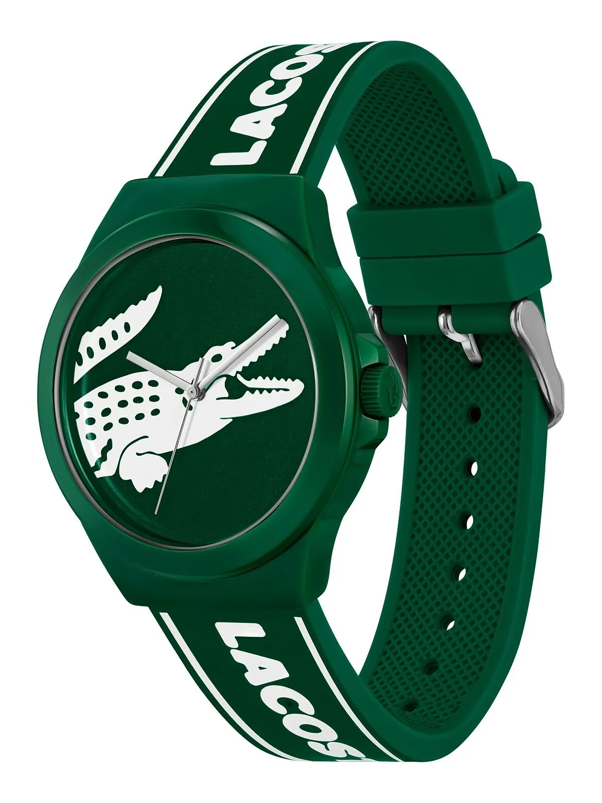 Часы Neocroc унисекс с зеленым силиконовым ремешком, 42 мм Lacoste — изображение 3 из 3, оттенок зеленый