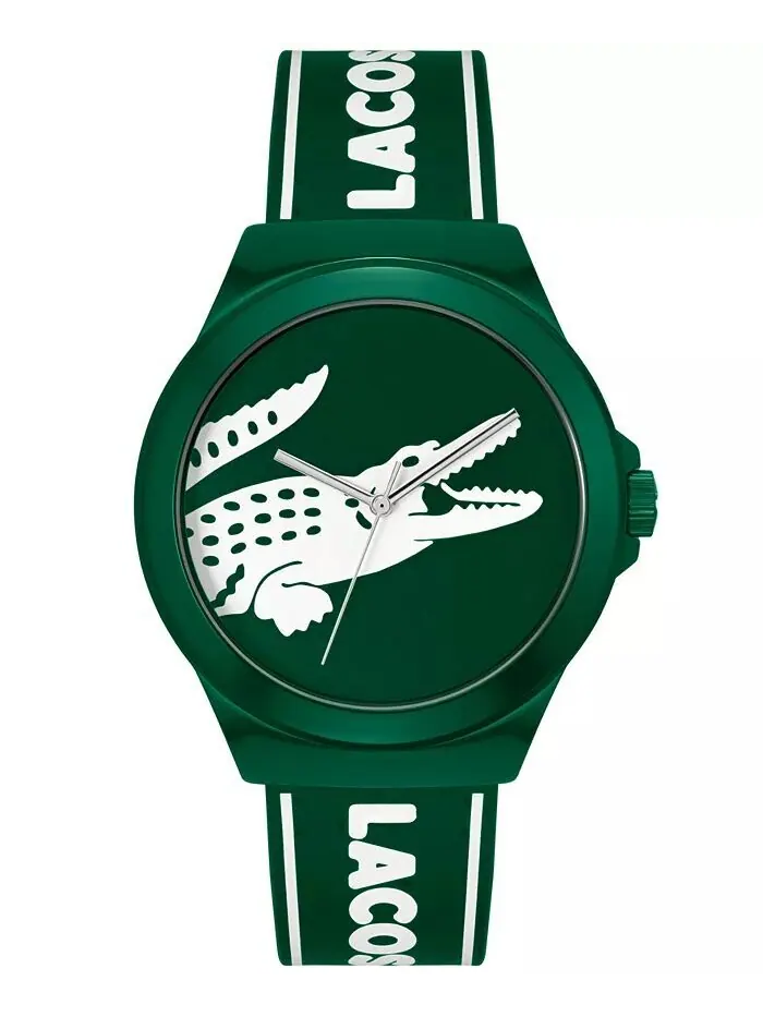 Часы Neocroc унисекс с зеленым силиконовым ремешком, 42 мм Lacoste — изображение 1 из 3