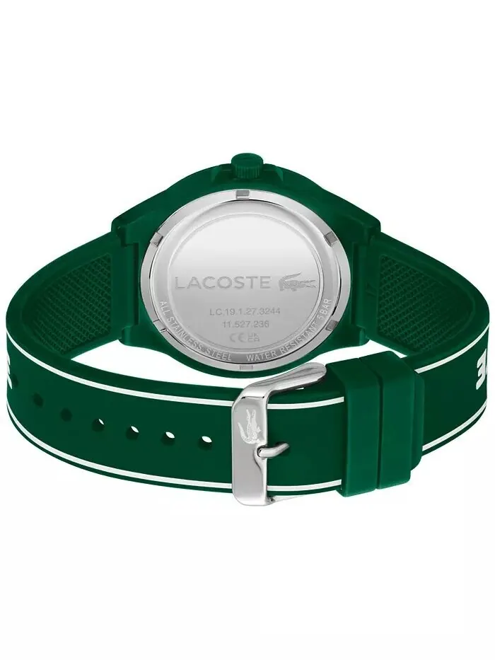 Часы Neocroc унисекс с зеленым силиконовым ремешком, 42 мм Lacoste — изображение 2 из 3