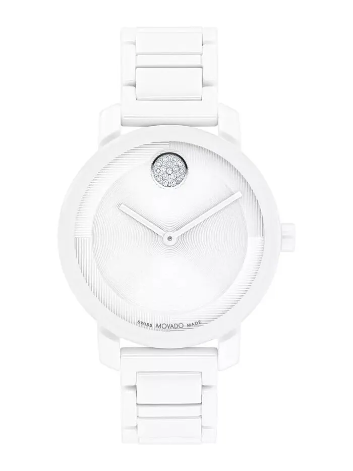 Женские часы Swiss Bold Evolution 2.0, белый керамический браслет, 34 мм Movado — изображение 1 из 3
