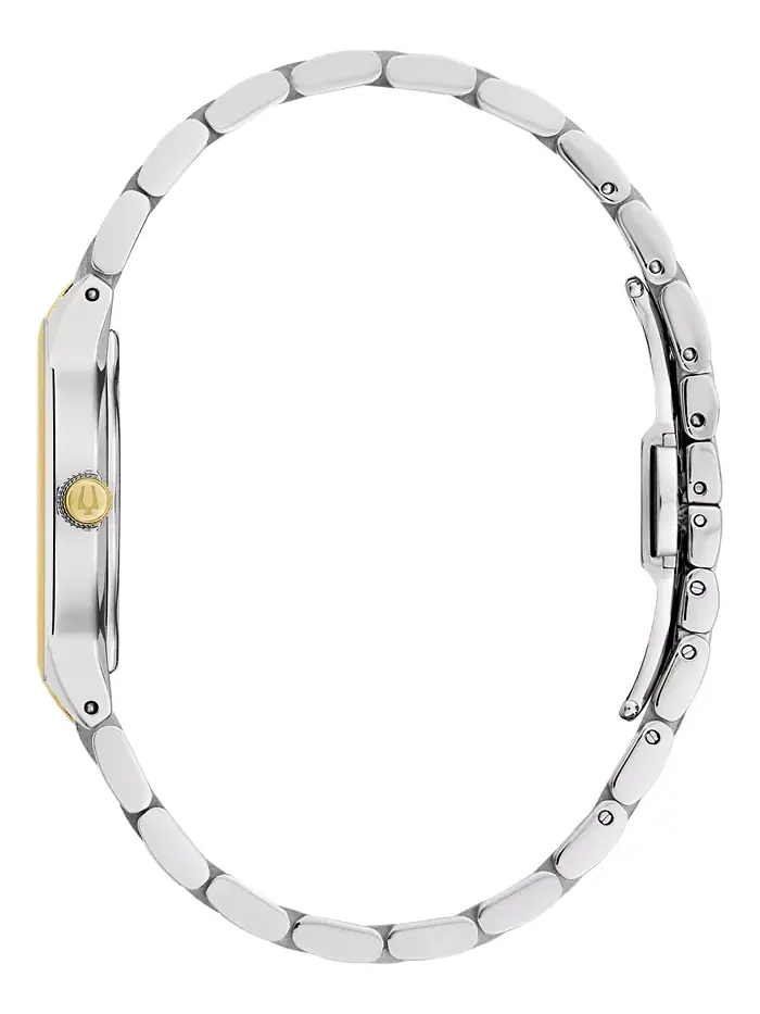 Женские часы Modern Diamond Accent с двухцветным браслетом из нержавеющей стали, 30 мм Bulova — изображение 2 из 3