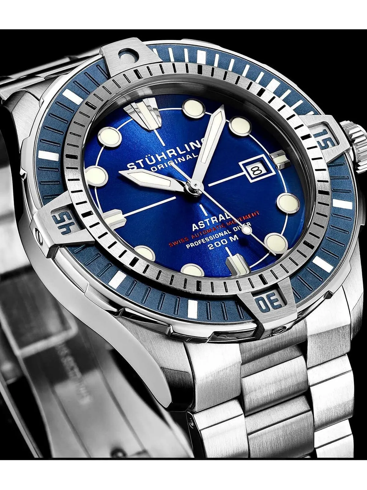 Часы Stuhrling Aquadiver, арт. 1005.01 — изображение 2 из 2, оттенок серебристый/синий