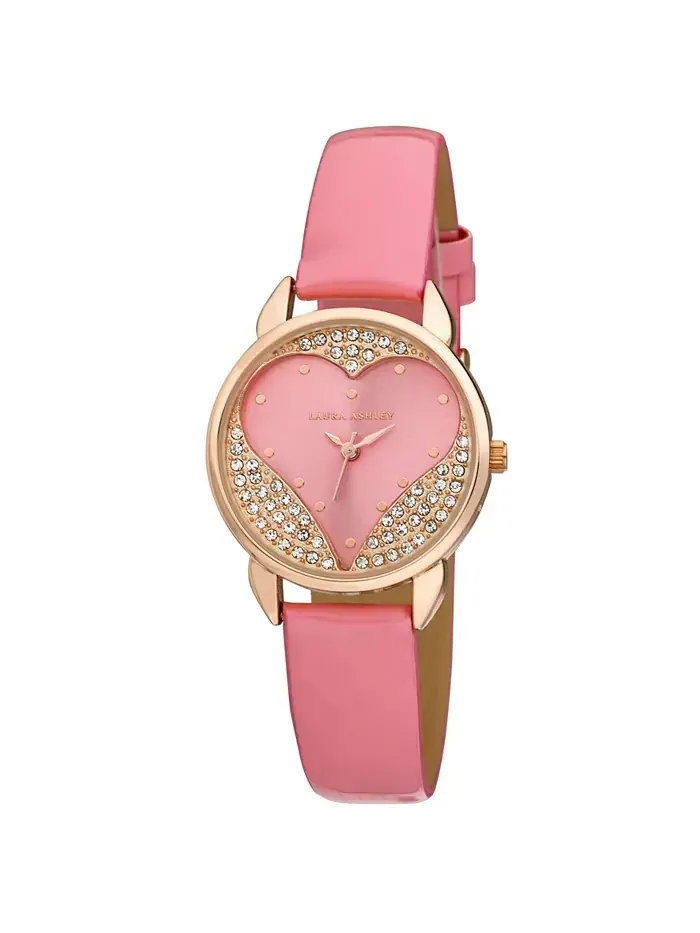 Дизайнерские часы Pink Hearts с сердечками Laura Ashley