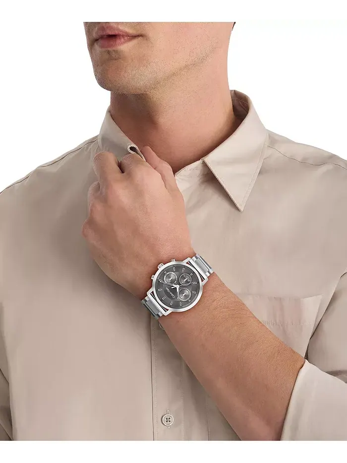 Мужские часы Gauge Silver Tone на стальном браслете, 41 мм Calvin Klein — изображение 4 из 6