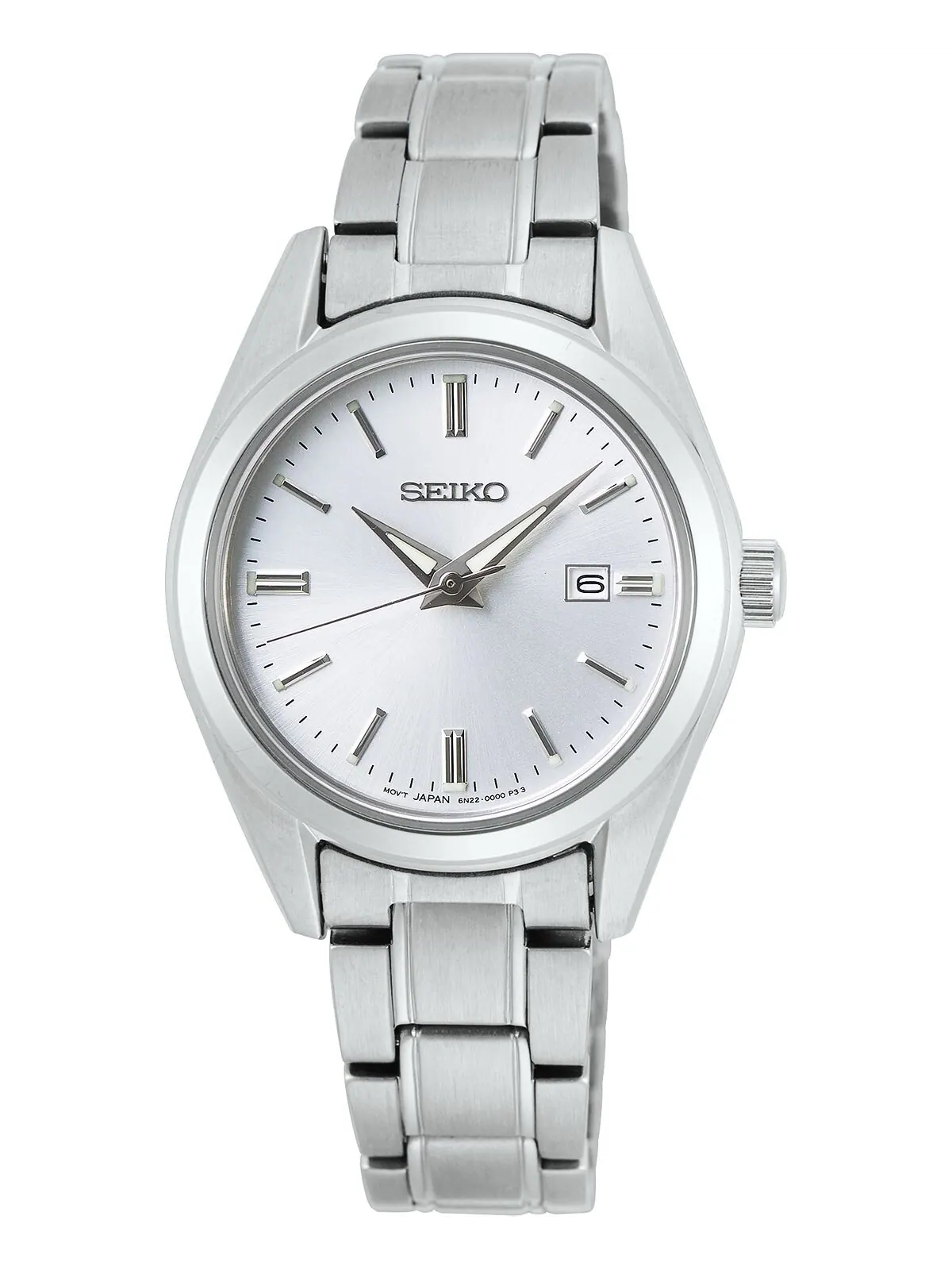 Женские часы Essentials из нержавеющей стали с браслетом 29,8 мм Seiko — изображение 1 из 5, оттенок серебряный