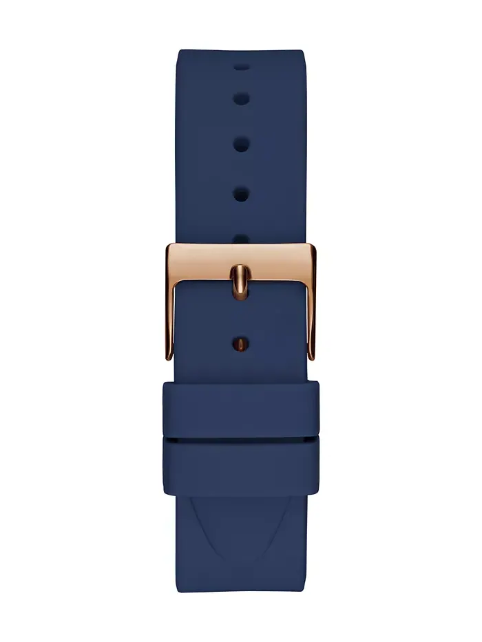 Женские аналоговые силиконовые часы Blue 38mm Guess — изображение 3 из 10