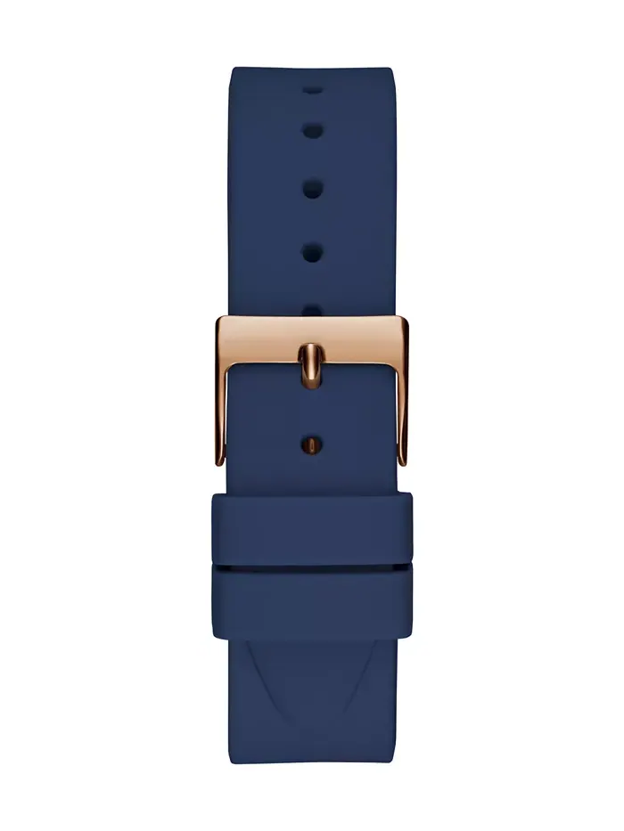 Женские аналоговые силиконовые часы Blue 38mm Guess — изображение 8 из 10