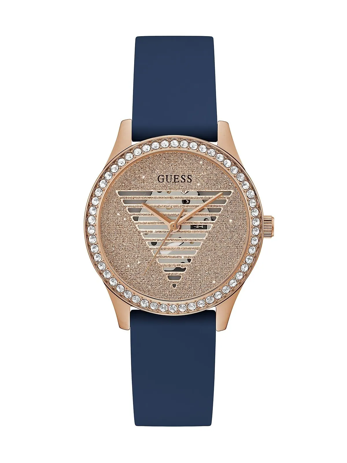 Женские аналоговые синие силиконовые часы 38 мм GUESS — изображение 1 из 5, оттенок синий