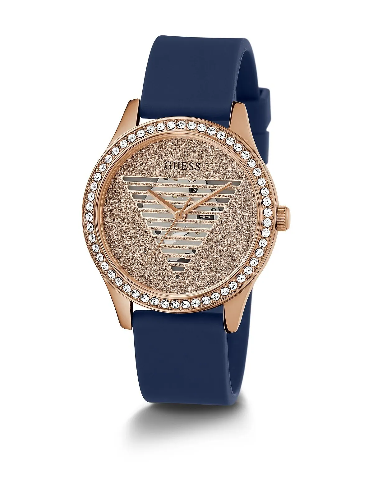 Женские аналоговые синие силиконовые часы 38 мм GUESS — изображение 5 из 5, оттенок синий