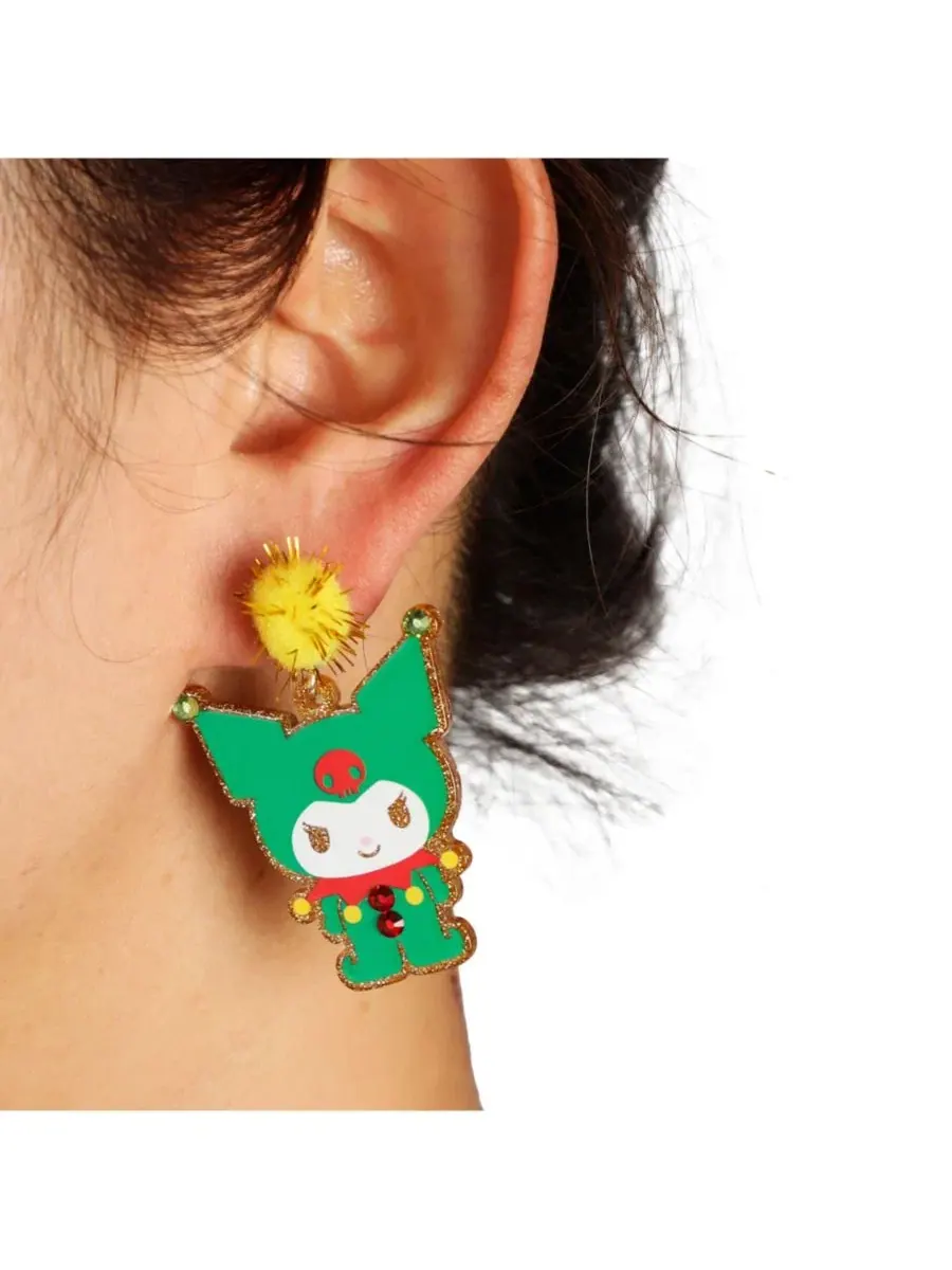 Набор из 3 пар сережек для рождественских нарядов "И друзья" Hello Kitty — изображение 8 из 11