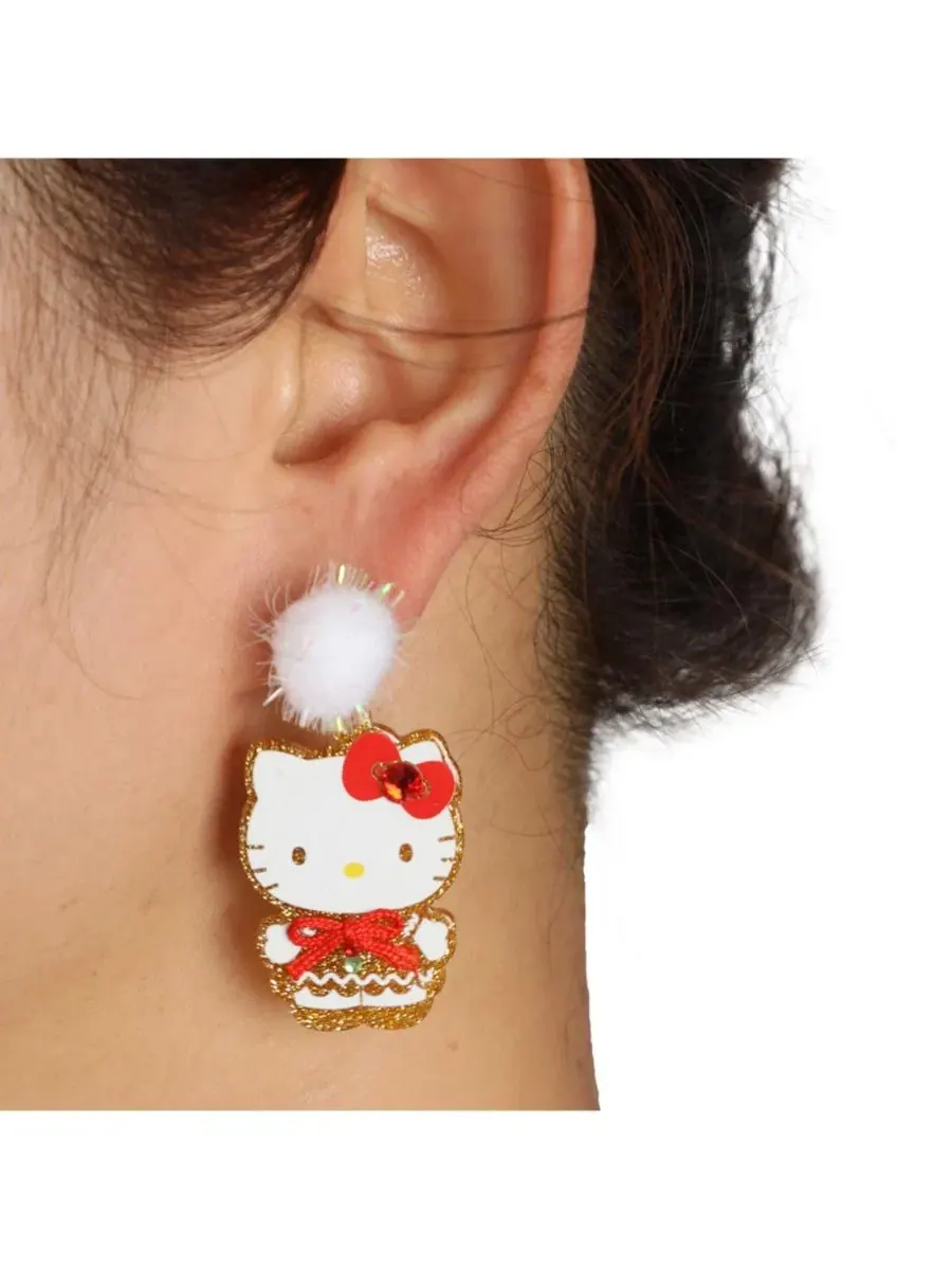 Набор из 3 пар сережек для рождественских нарядов "И друзья" Hello Kitty — изображение 10 из 11