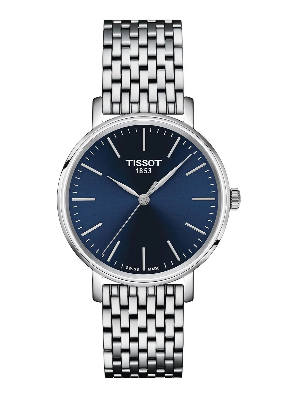 Женские швейцарские часы-браслет из нержавеющей стали Everytime 34 мм Tissot — изображение 1 из 5, оттенок серый