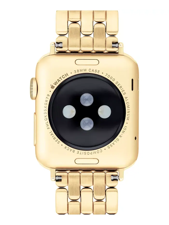 Женский золотистый браслет из нержавеющей стали с кристаллами для Apple Watch 38mm, 40mm, 41mm COACH — изображение 3 из 6
