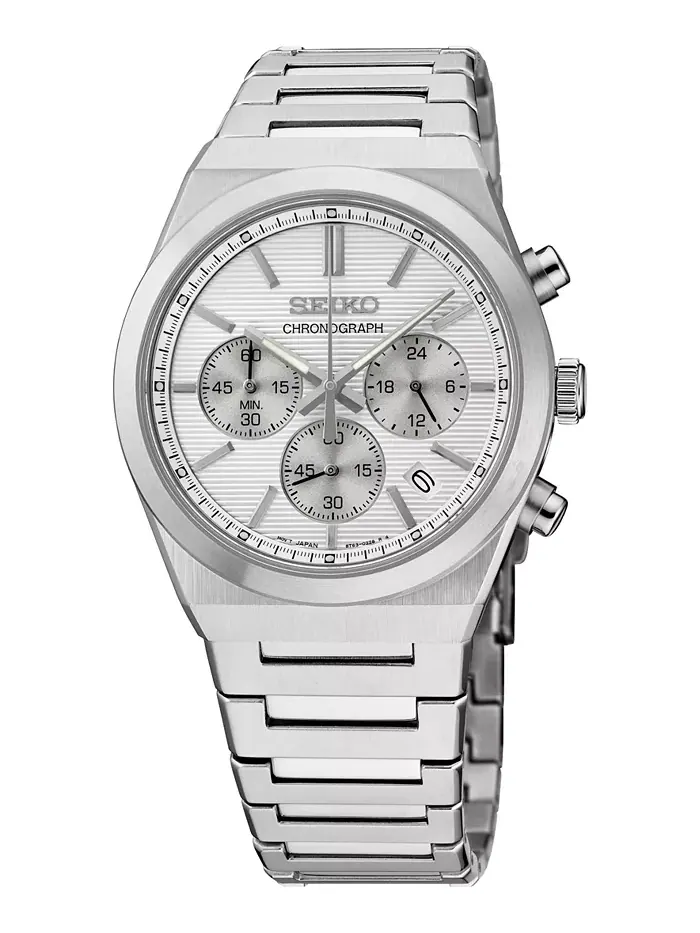 Мужские часы-хронограф Essentials с браслетом из нержавеющей стали 40 мм Seiko — изображение 1 из 3