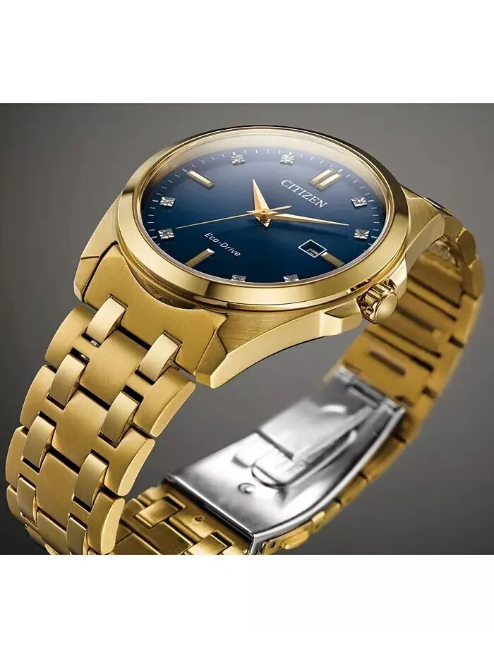 Мужские часы Eco-Drive Corso с золотистым браслетом из нержавеющей стали, 41 мм Citizen — изображение 6 из 9