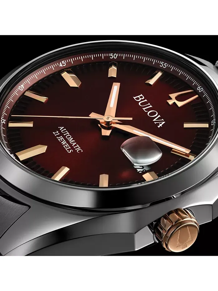 Мужские автоматические часы Surveyor с браслетом из нержавеющей стали, 39 мм Bulova — изображение 4 из 6